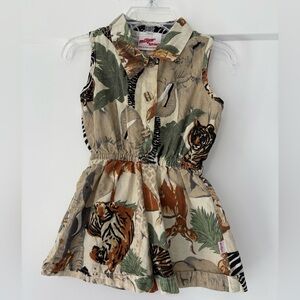 Vintage 90s Milton Funwear Jungle Zoo Animal Romper